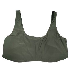 Smoothez By Aerie Olive Green Padded Scoop Bralette Women's Size XL NWT